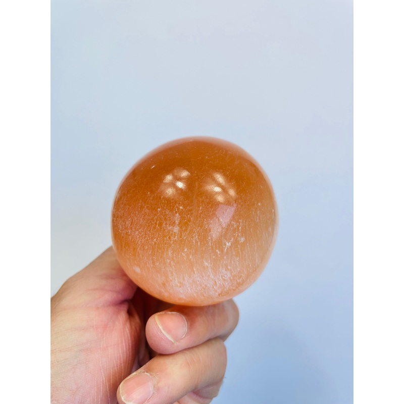 Orange Selenite Crystal sphere (6cm) SN030 x 1