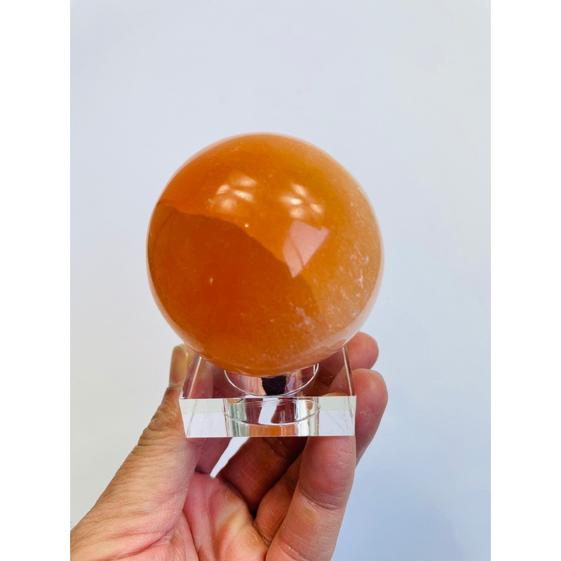 Orange Selenite Crystal Sphere 7cm x 1 (SN029)