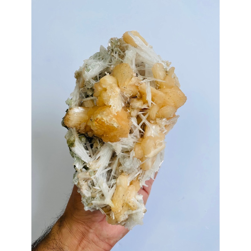 Scolecite with Stilbite Crystal Cluster AP042.