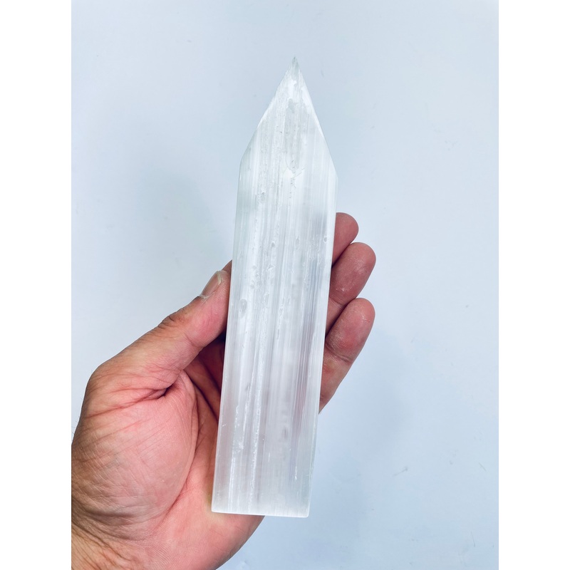 Selenite Flat Point/Wand Crystal (20cm) SN017 x 1