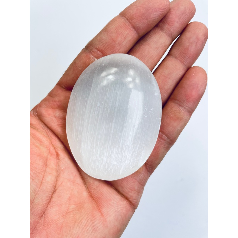 Selenite Palm Stone Crystal SN022 x 1