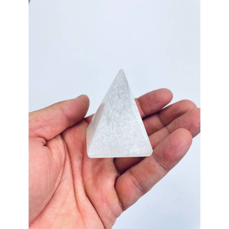Selenite Pyramid Crystal 6cm SN026 x 1