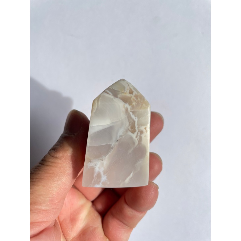 Snow Agate High-Grade Crystal Tower T882