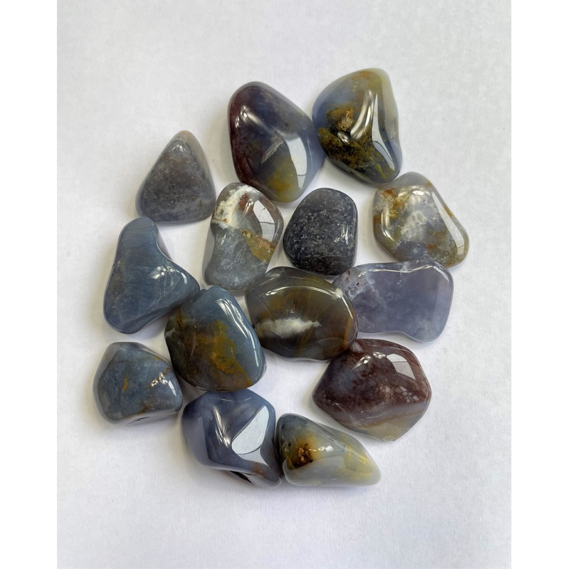 Blue Chalcedony Tumbled Stones TB064 x 1