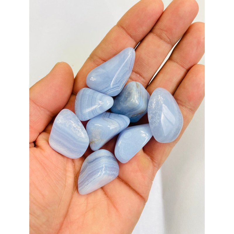 Blue Lace Agate Tumbled Stones TB058 x 1