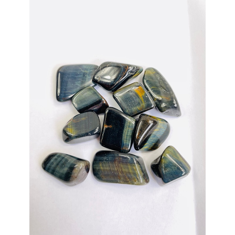 Blue Tiger Eye Tumbled Stones TB052 x 1
