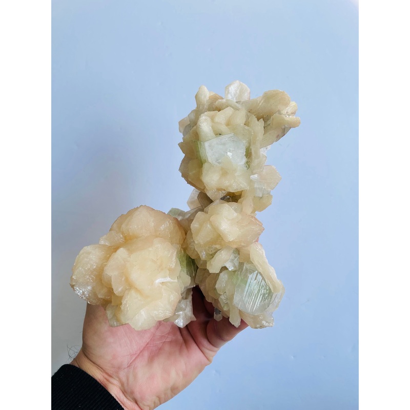 Green Apophyllite with Stilbite Crystal AP260A