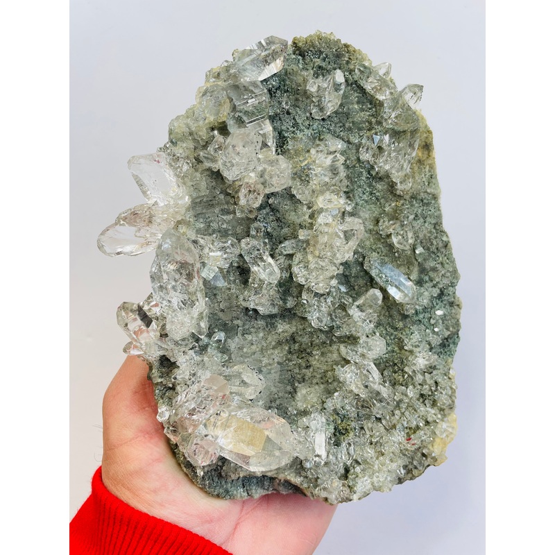 Green Himalayan Quartz Clusters Q860