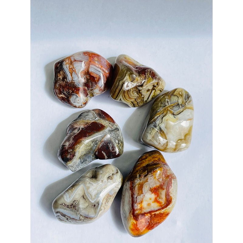Laguna Lace Agate Tumbled Stones (XL) TB081 x 1