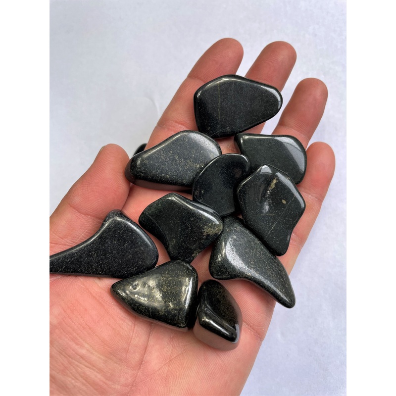 Lemurian Black Jade (Midnight) Tumbled Stones TB077 x 1