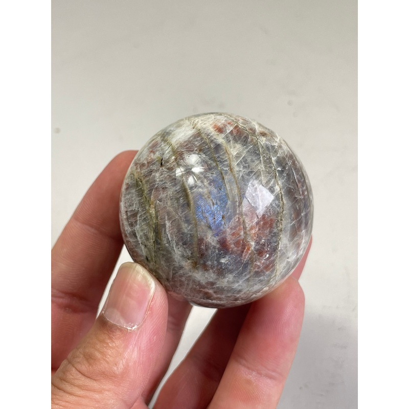 Moonstone with Sunstone Crystal Sphere S121