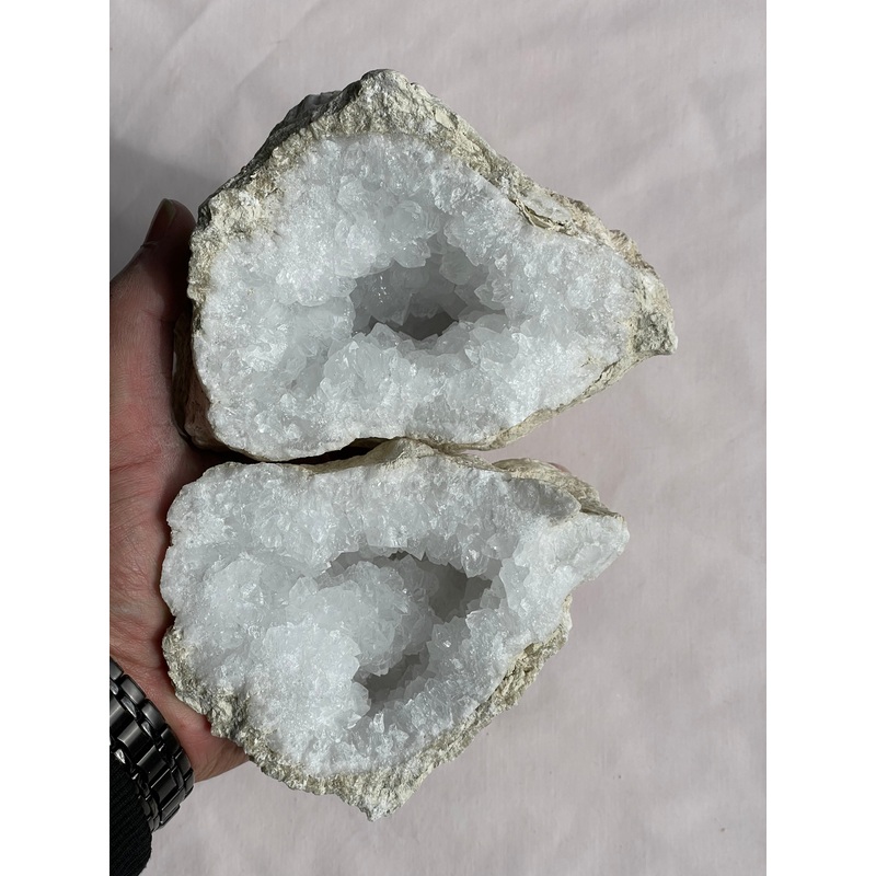 Moroccan Quartz Geode Pair (190mm) QG060