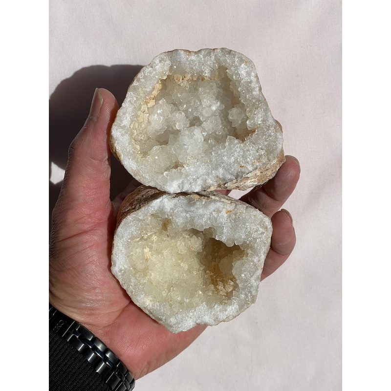 Moroccan Quartz Geode Pair (90mm) QG040