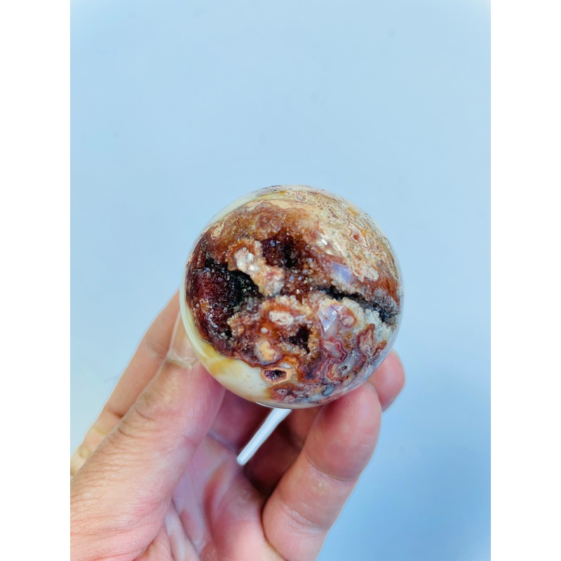 Pink Lace Agate sphere AG186