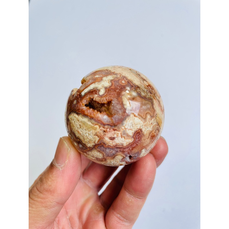 Pink Lace Agate sphere AG189