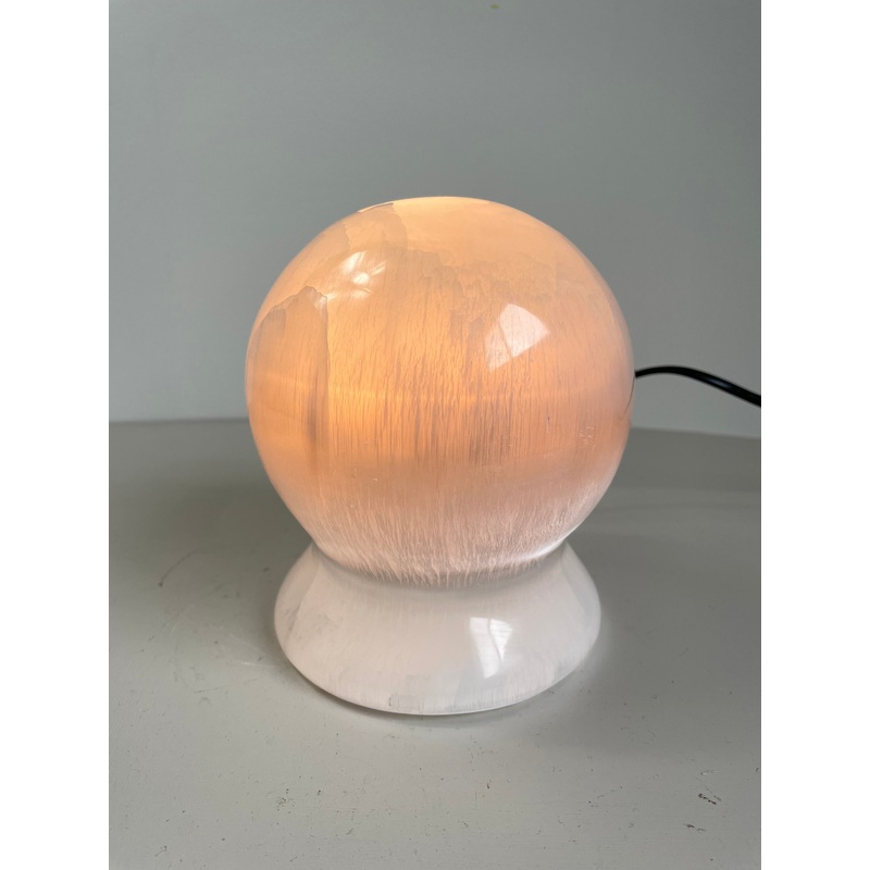 Selenite Crystal Sphere Lamp  x 1 – SN034