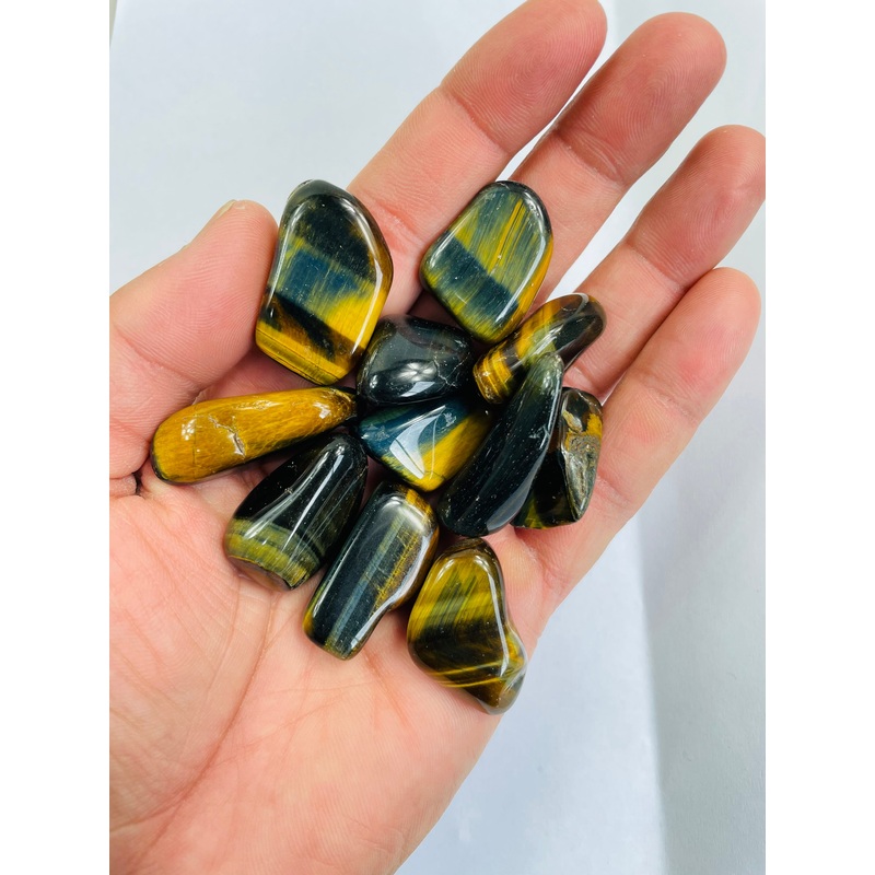 Tiger Eye Multi-coloured Tumbled Stones TB053 x 1