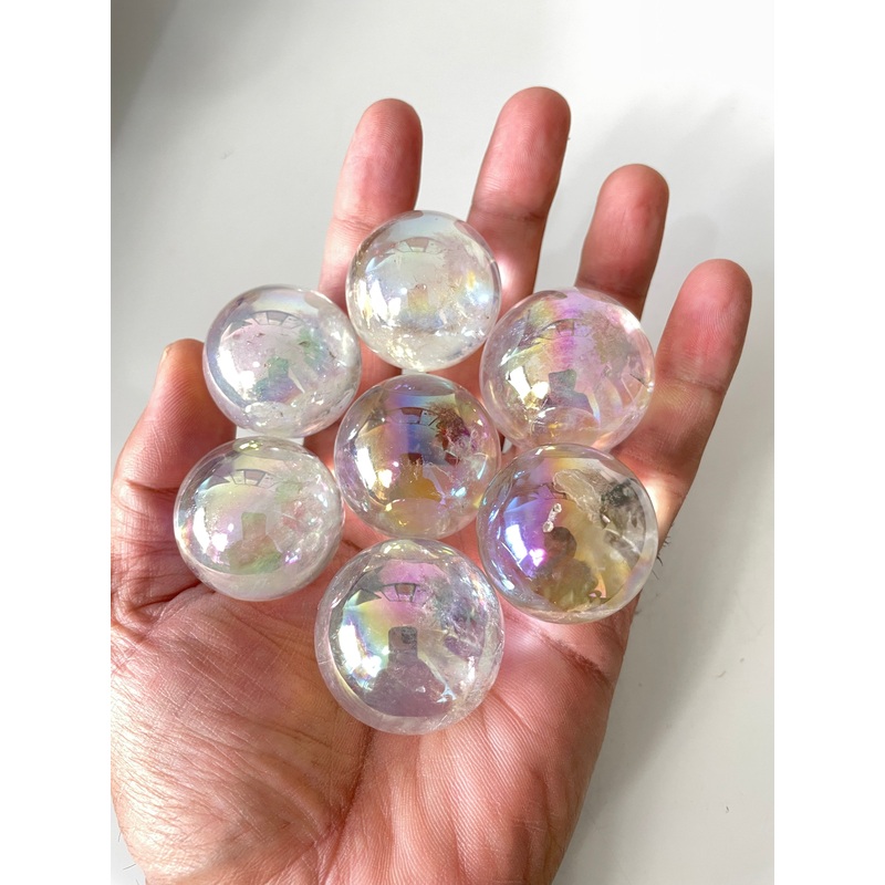 1 x Aura Quartz High Grade Crystal Sphere S213