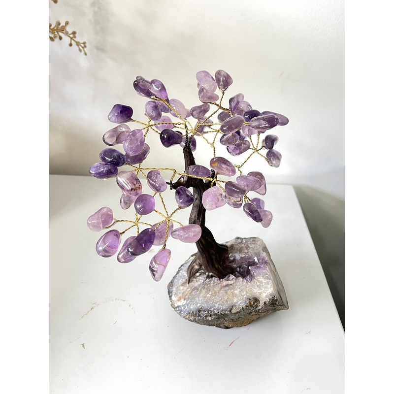 Amethyst Gem Tree/Crystal Tree (M) 12 braches, 60 Crystals TR058