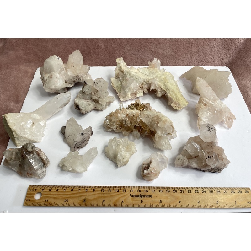 Bulk Lot Himalayan quartz clusters pack of 13, K260