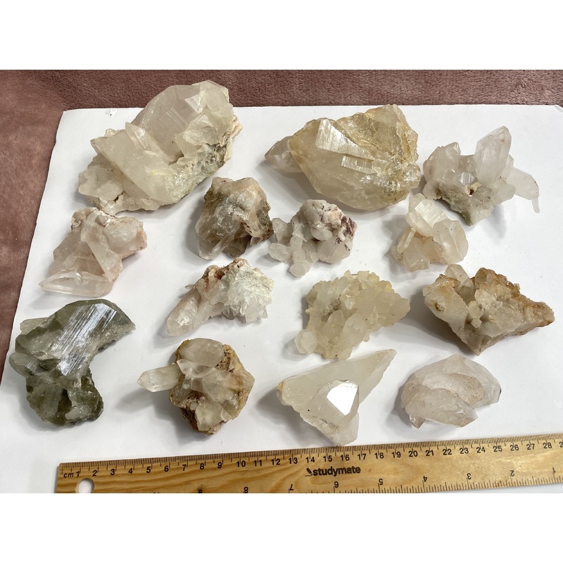 Bulk Lot Himalayan quartz clusters pack of 14, K262