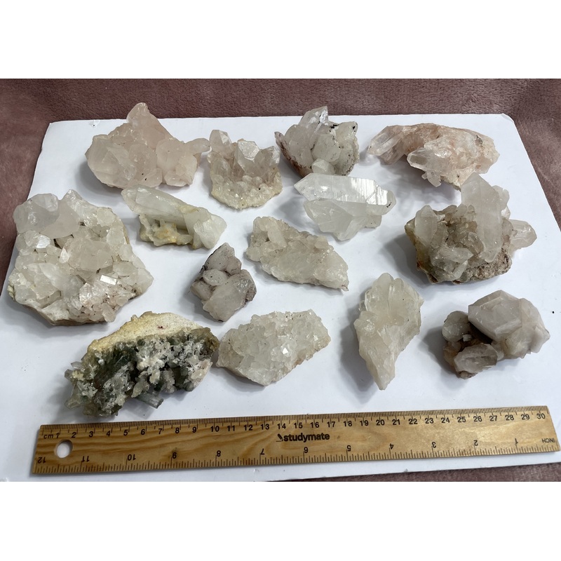 Bulk Lot Himalayan quartz clusters pack of 14, K263