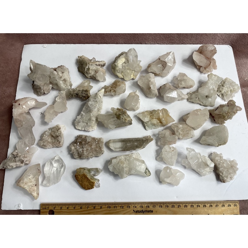 Bulk Lot Himalayan quartz clusters pack of 35, K265