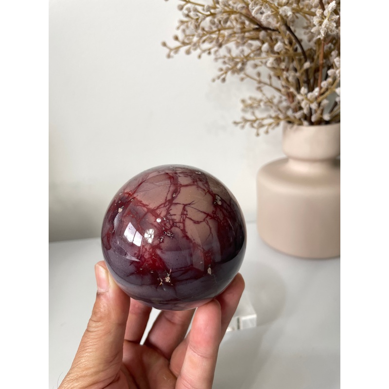 Large Mookaite Jasper Crystal Sphere High Grade S208