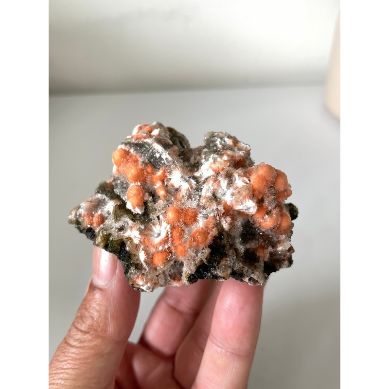 Orange Thomsonite Crystal Cluster Rare AP543a