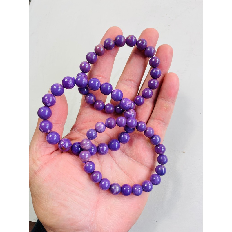 Phosphosderite Stretchable Bracelet Natural Crystal BR026