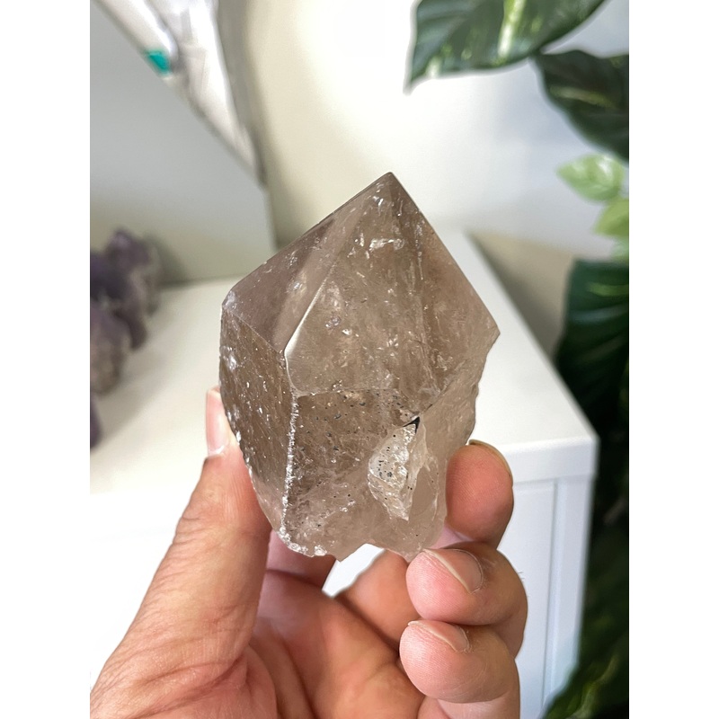 Smoky Quartz Crystal Point Free Standing T964