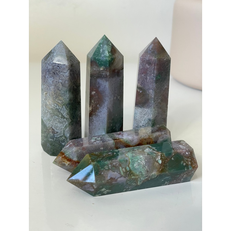 1 x Ocean Jasper Crystal Tower T980