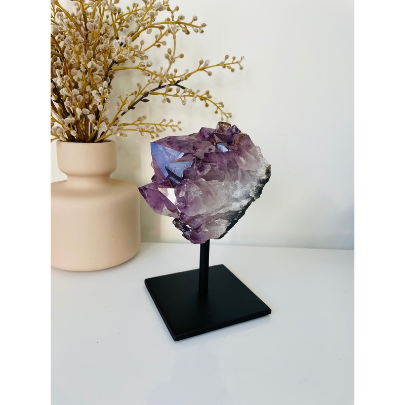 Amethyst High-Grade on Stand Natural Crystal Cluster A331