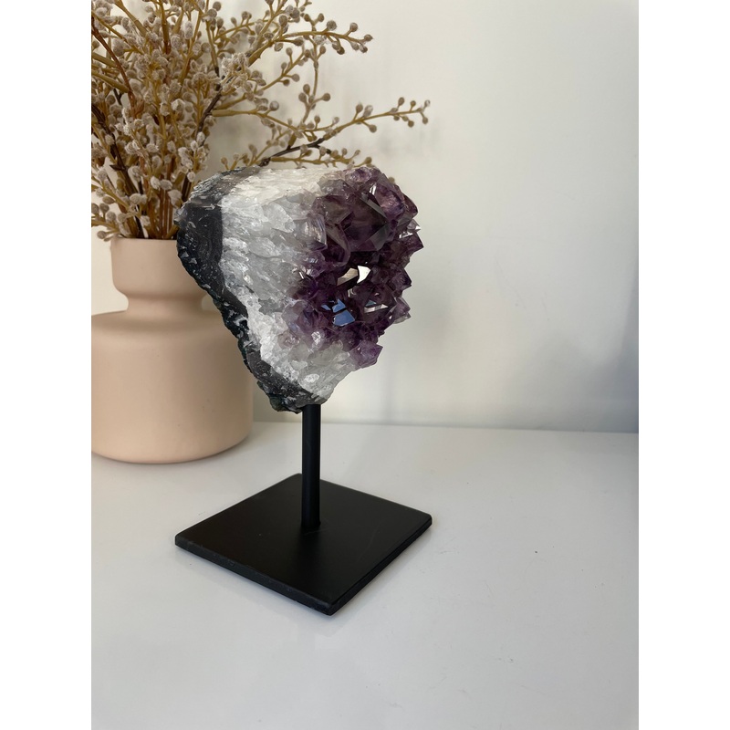 Amethyst High-Grade on Stand Natural Crystal Cluster A333