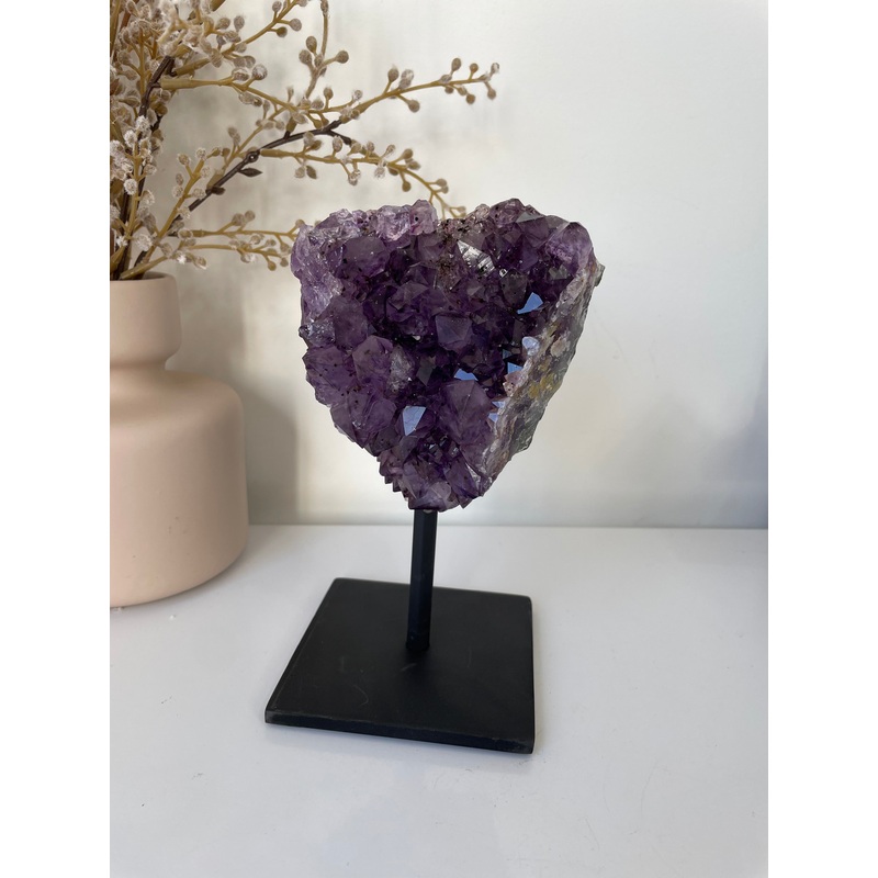 Amethyst High-Grade on Stand Natural Crystal Cluster A334