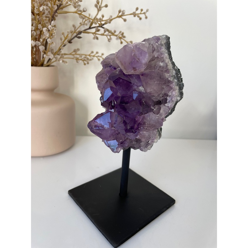 Amethyst High-Grade on Stand Natural Crystal Cluster A335