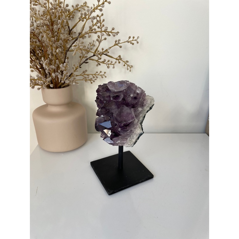 Amethyst High-Grade on Stand Natural Crystal Cluster A337
