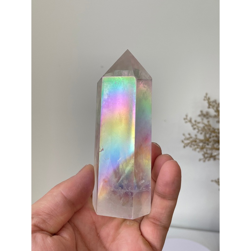 Aura Quartz Crystal Tower High Grade T031a
