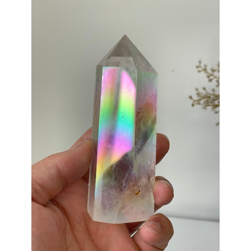 Aura Quartz Crystal Tower High Grade T032a