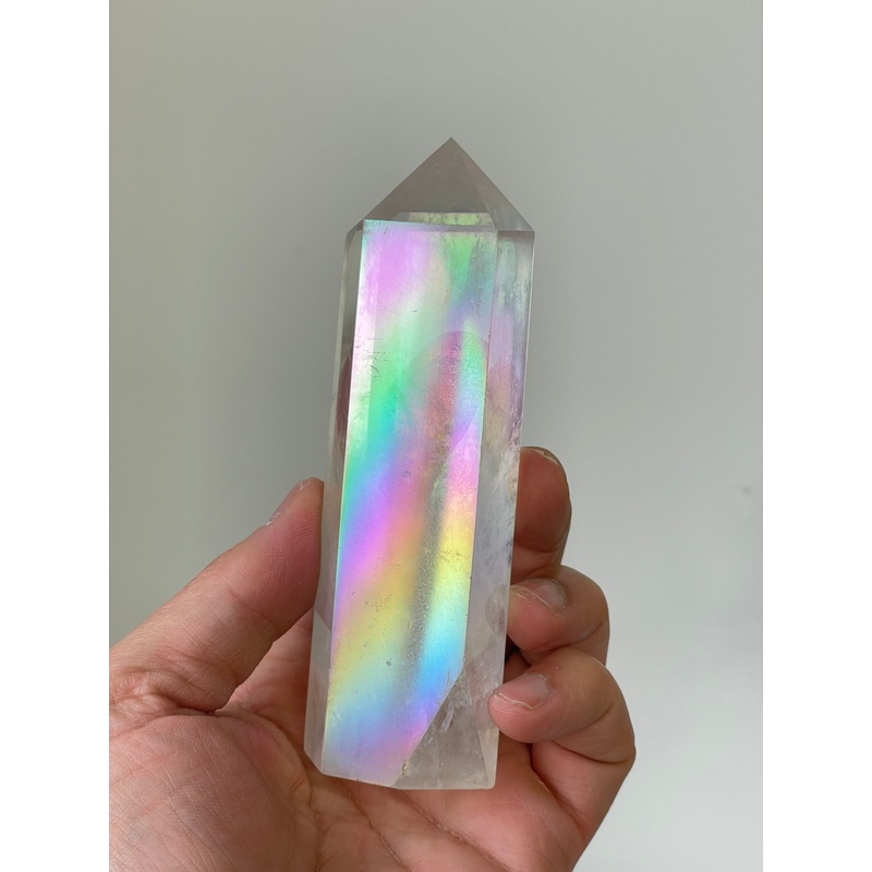 Aura Quartz Crystal Tower High Grade T033a