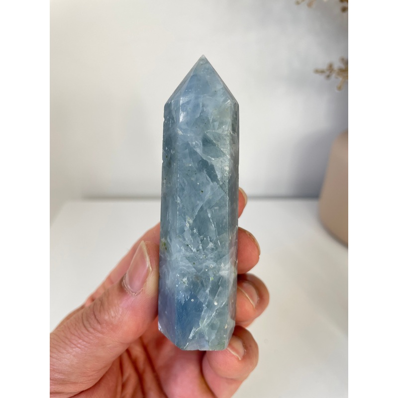 Blue Calcite Tower High Grade T055a