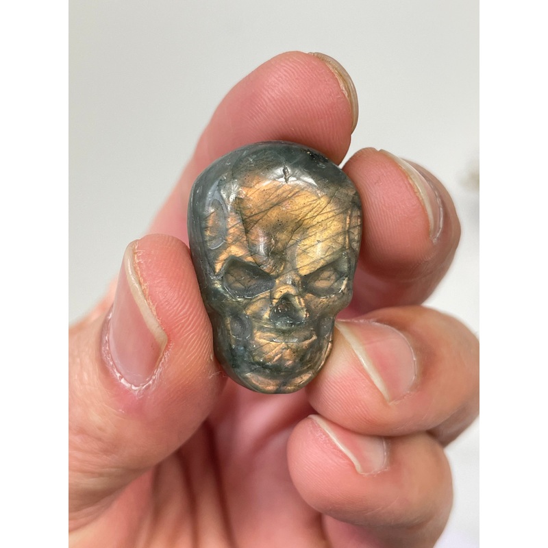 Blue Labradorite Skull Carving LA122