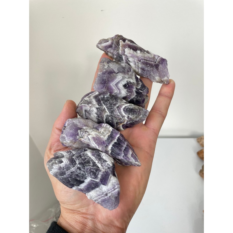 Chunky Raw Dream/Chevron Amethyst Natural Crystal A379 x