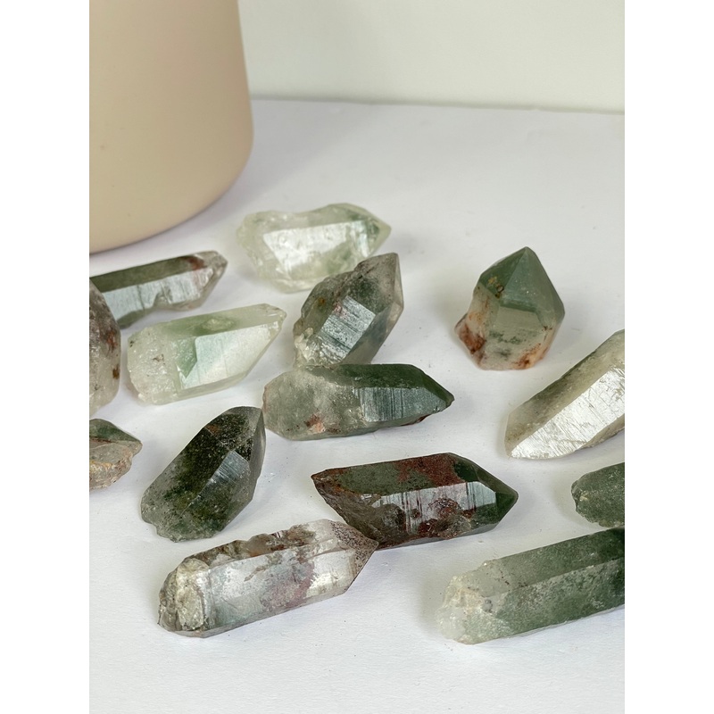 Green Phantom Quartz Crystals x 1 (Q258)