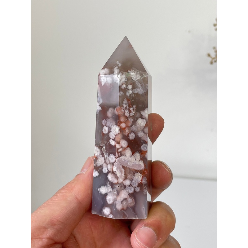 Large Flower Agate Crystal Tower High Grade T038a