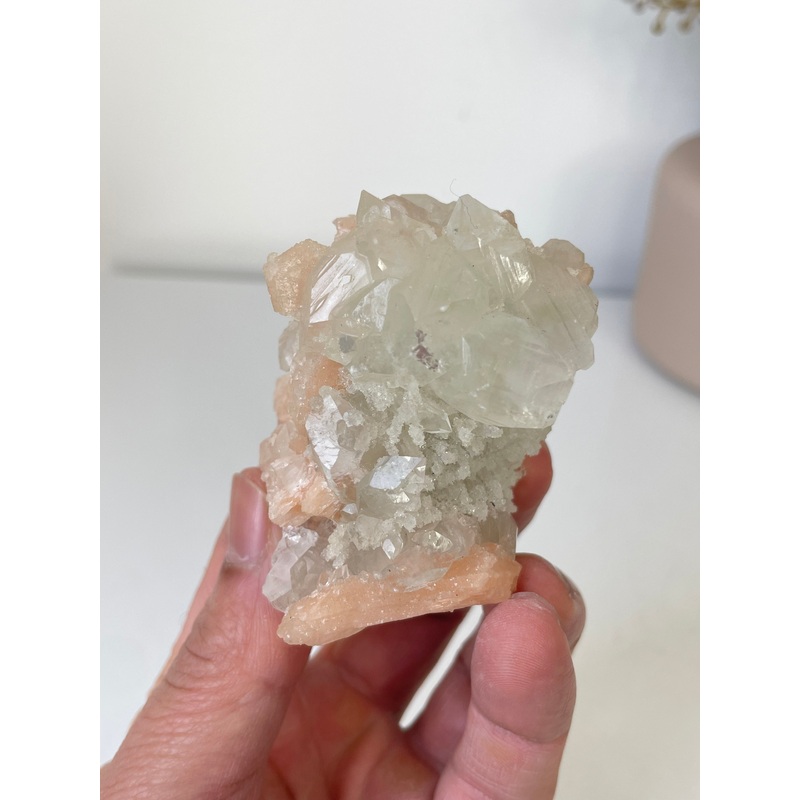 Pointed Apophyllite with Stilbite Cluster AP657a