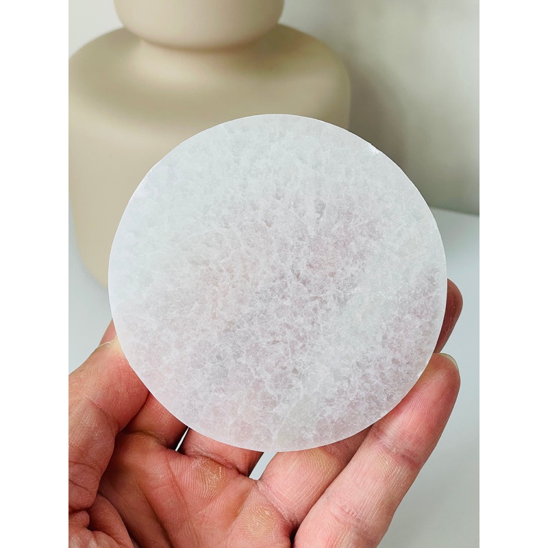 Selenite Charging Crystal Plate/Display Stand (8cm) SN038 x 1