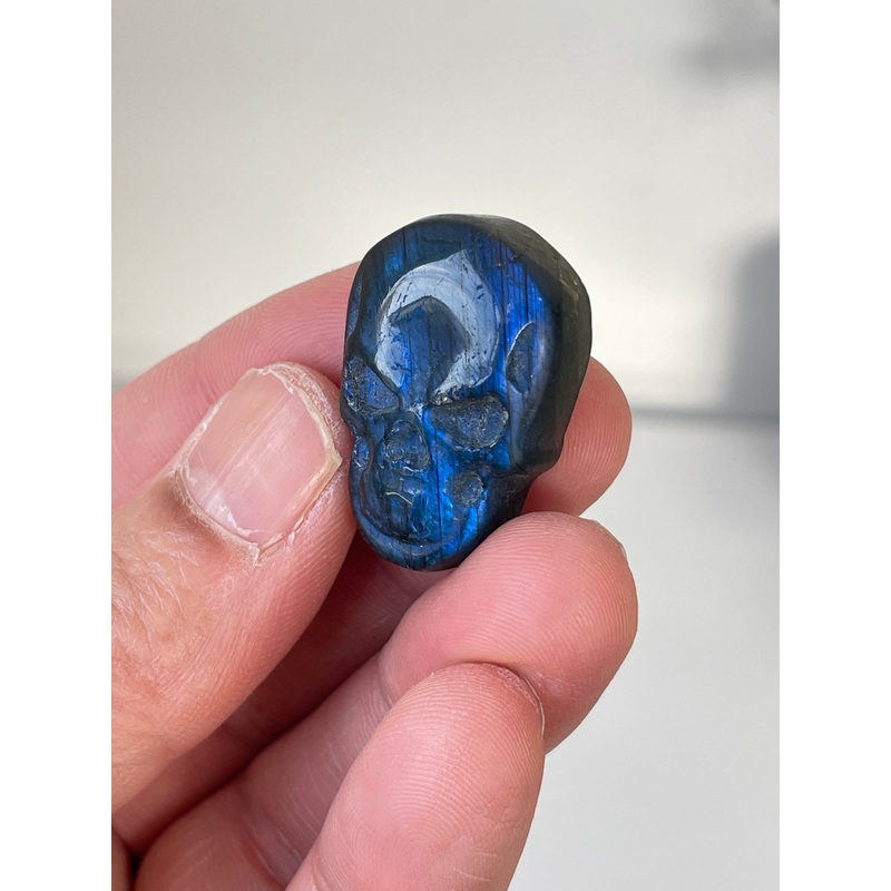 Blue Labradorite Skull Carving LA141