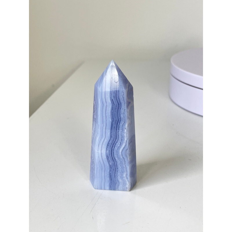 Blue Lace Agate Tower High Grade T181a