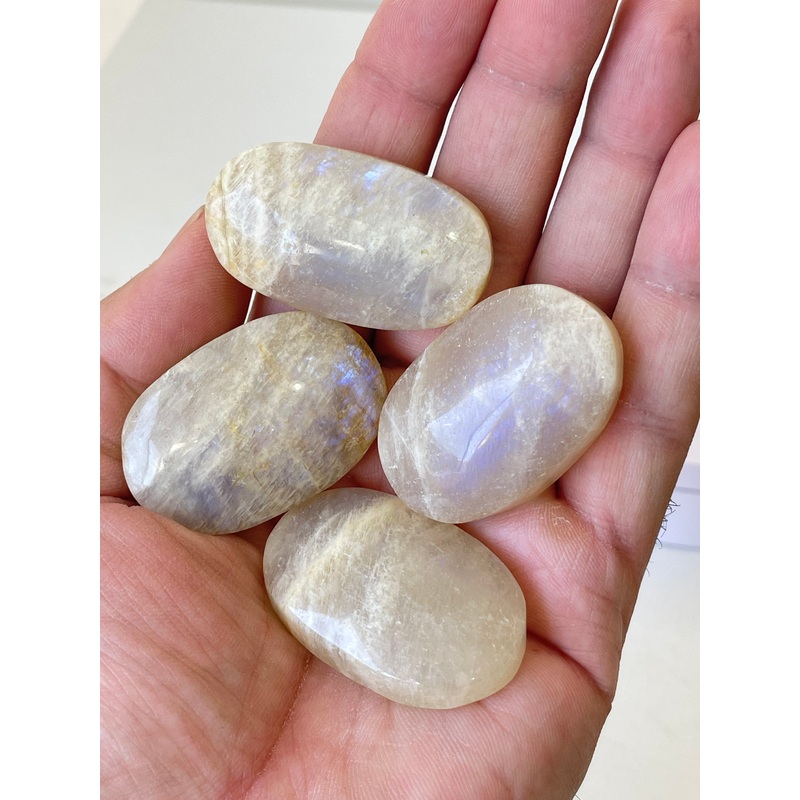 Blue Moonstone Palm Stone PS042 x 1